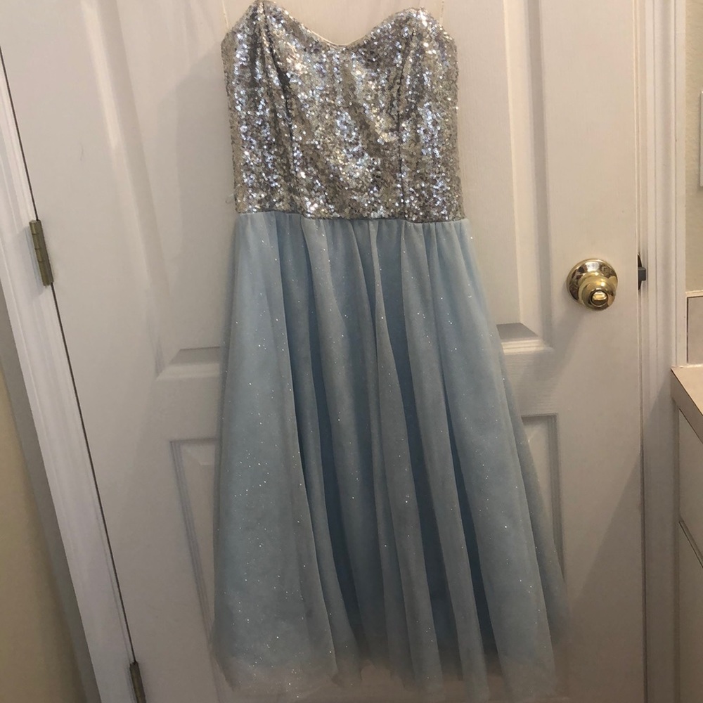 B Darlin Strapless Cinderella Dress